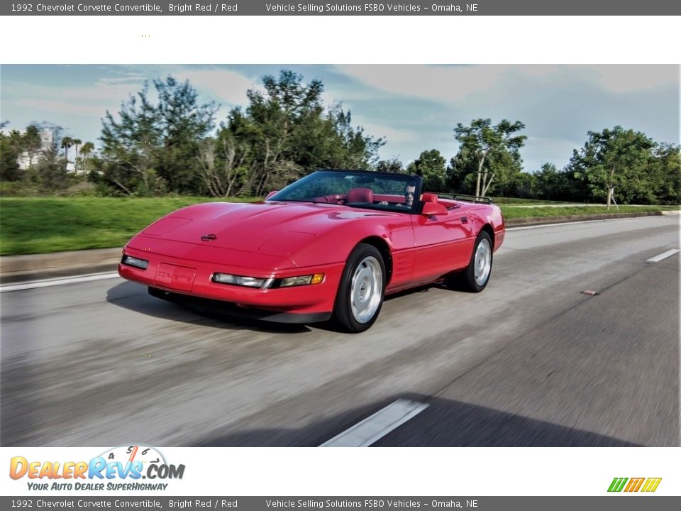 1992 Chevrolet Corvette Convertible Bright Red / Red Photo #7