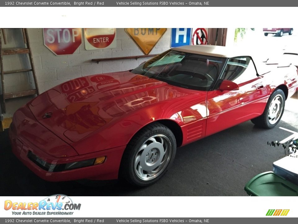 1992 Chevrolet Corvette Convertible Bright Red / Red Photo #9