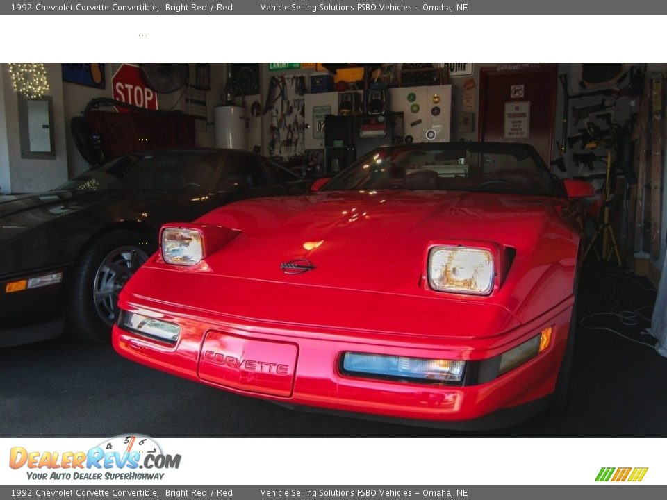 1992 Chevrolet Corvette Convertible Bright Red / Red Photo #10