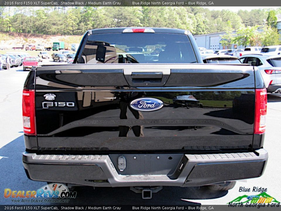 2016 Ford F150 XLT SuperCab Shadow Black / Medium Earth Gray Photo #4