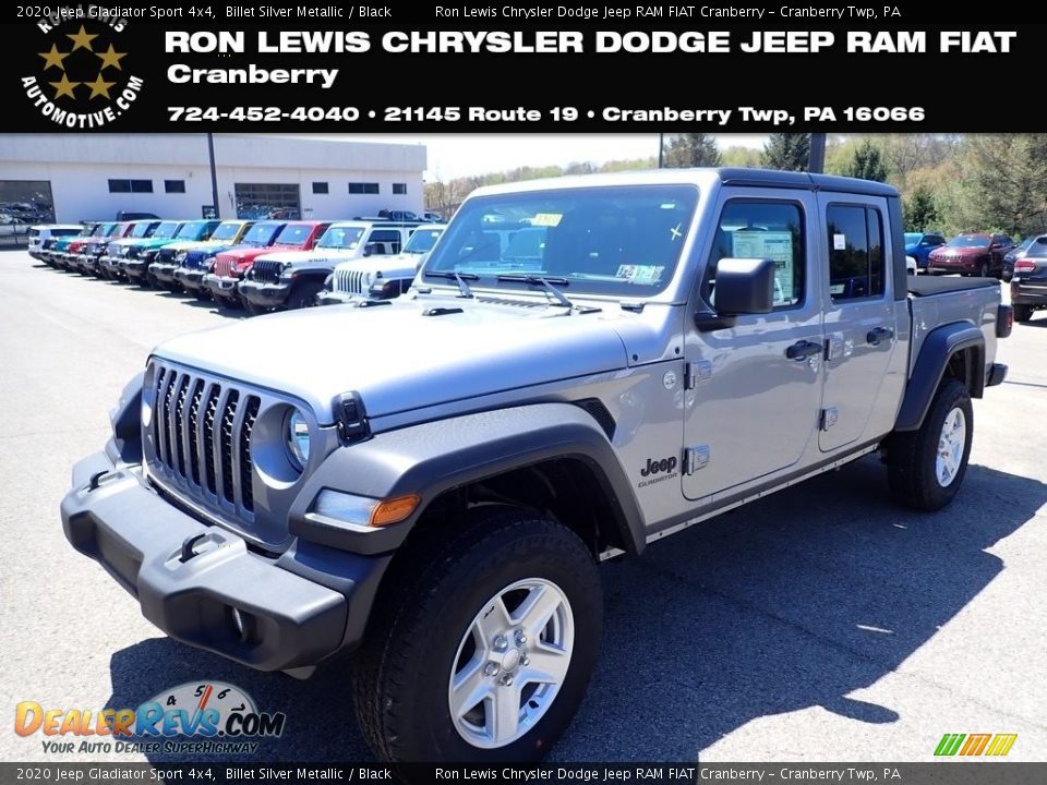 2020 Jeep Gladiator Sport 4x4 Billet Silver Metallic / Black Photo #1