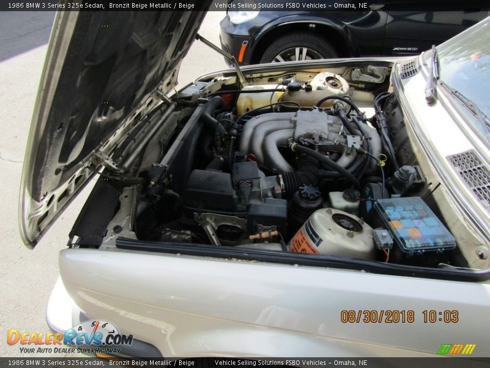 1986 BMW 3 Series 325e Sedan 2.7 Liter SOHC 12-Valve M20 Inline 6 Cylinder Engine Photo #4
