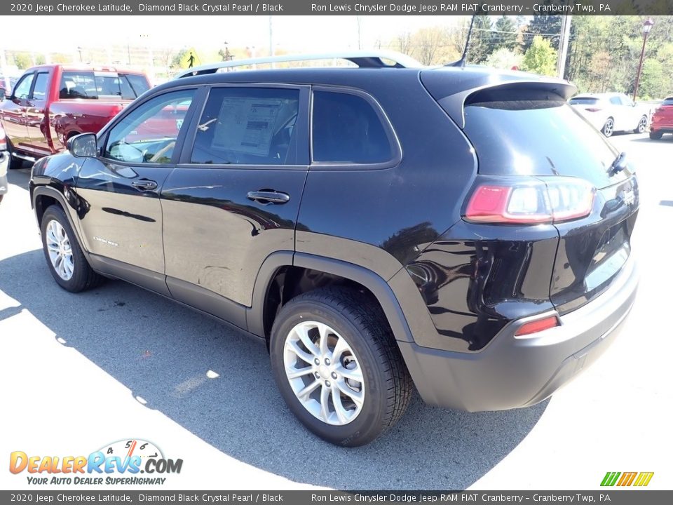 2020 Jeep Cherokee Latitude Diamond Black Crystal Pearl / Black Photo #3