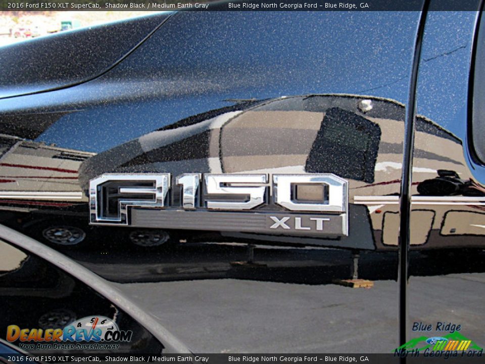 2016 Ford F150 XLT SuperCab Shadow Black / Medium Earth Gray Photo #35