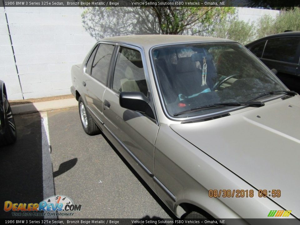 1986 BMW 3 Series 325e Sedan Bronzit Beige Metallic / Beige Photo #12