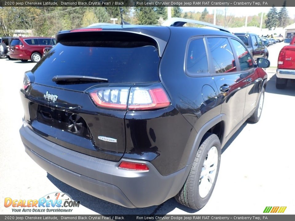 2020 Jeep Cherokee Latitude Diamond Black Crystal Pearl / Black Photo #5