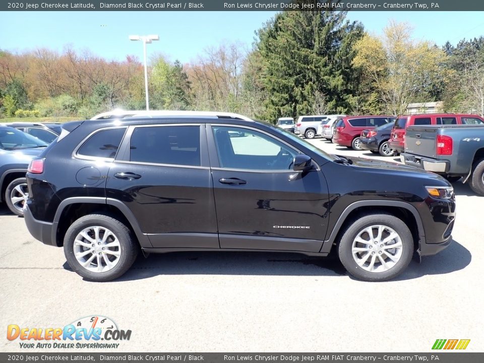 2020 Jeep Cherokee Latitude Diamond Black Crystal Pearl / Black Photo #6