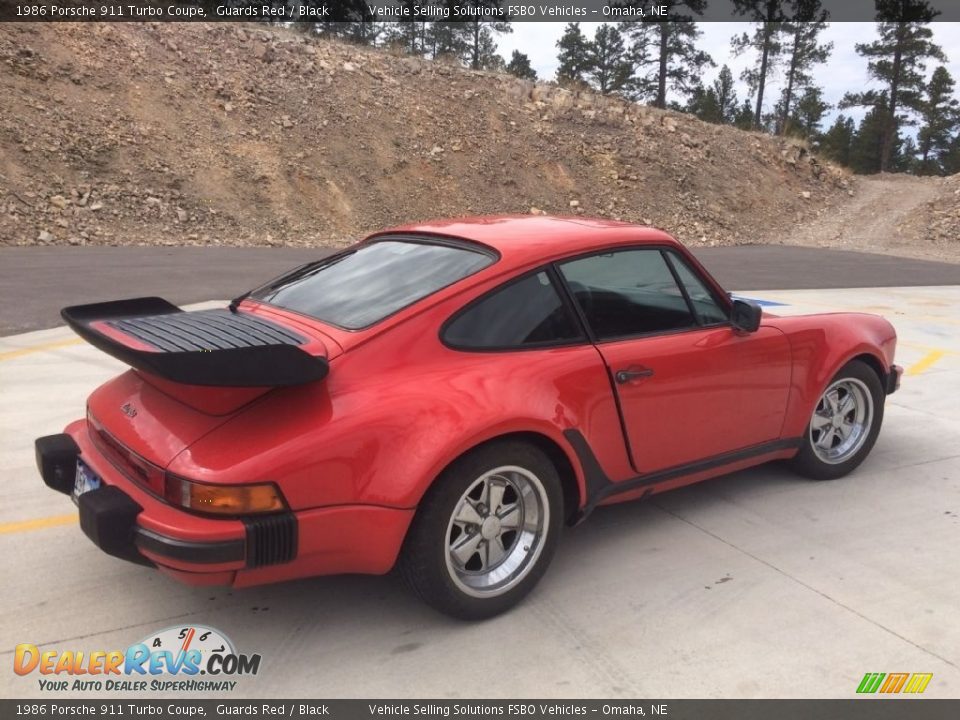 1986 Porsche 911 Turbo Coupe Guards Red / Black Photo #5