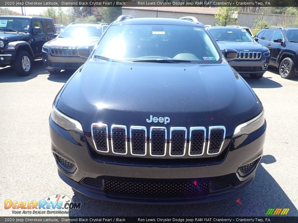 2020 Jeep Cherokee Latitude Diamond Black Crystal Pearl / Black Photo #8