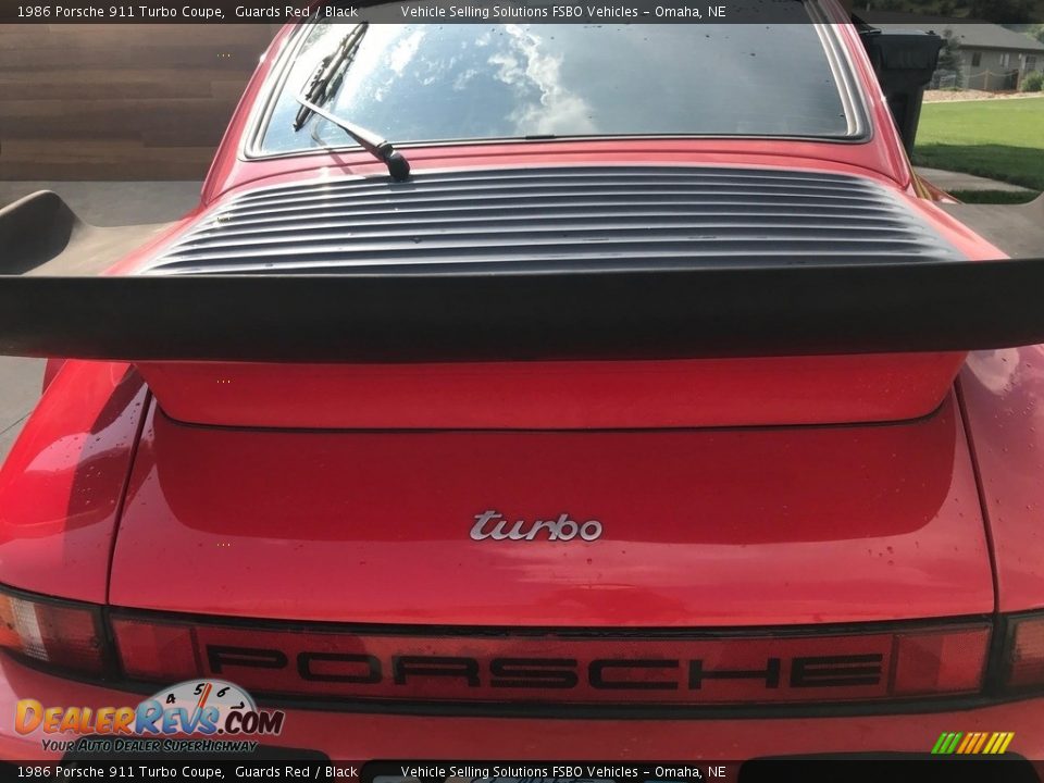 1986 Porsche 911 Turbo Coupe Guards Red / Black Photo #10