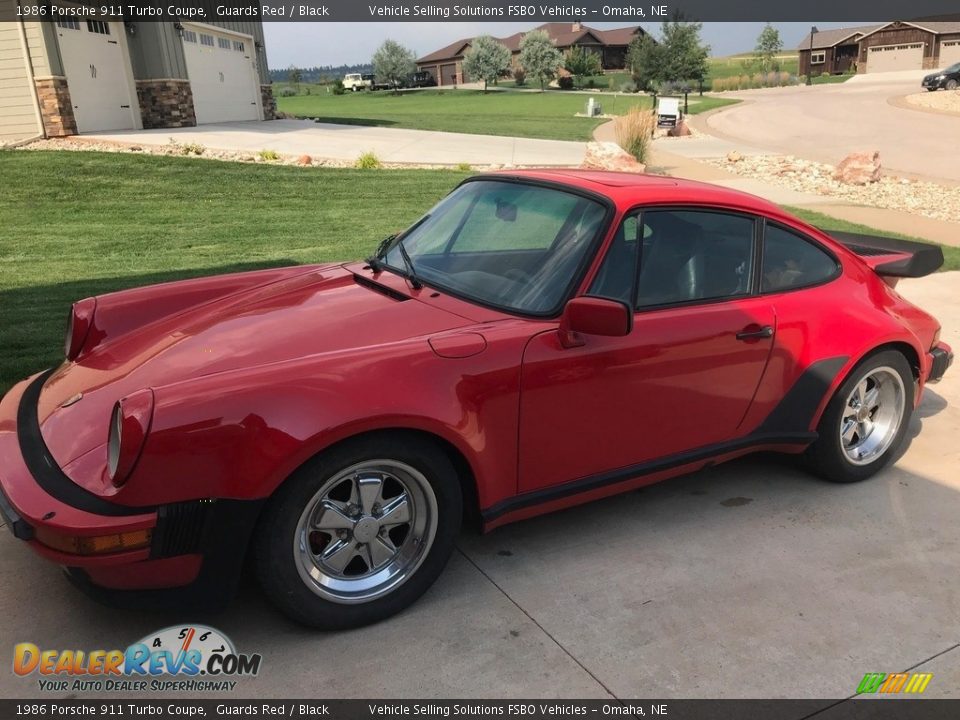 1986 Porsche 911 Turbo Coupe Guards Red / Black Photo #11