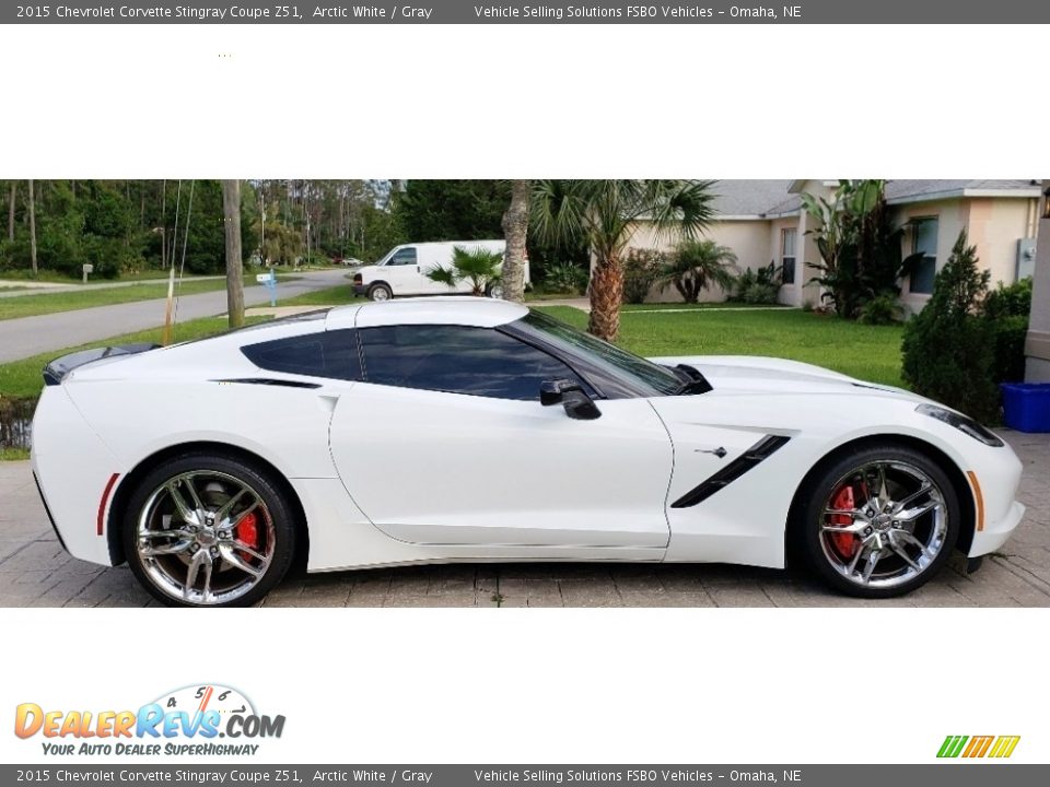 2015 Chevrolet Corvette Stingray Coupe Z51 Arctic White / Gray Photo #1