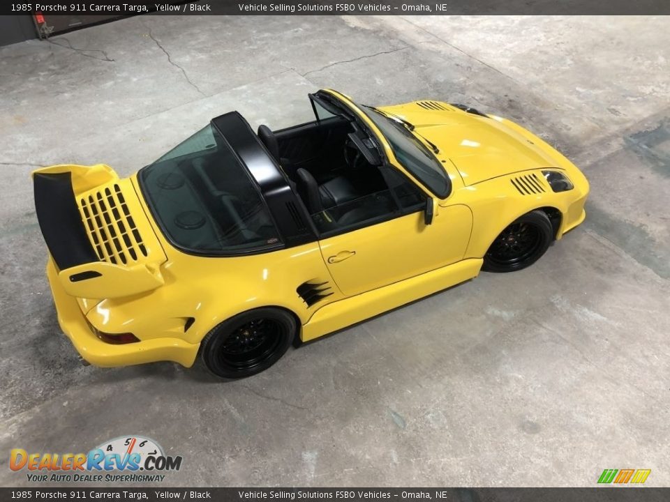 1985 Porsche 911 Carrera Targa Yellow / Black Photo #16