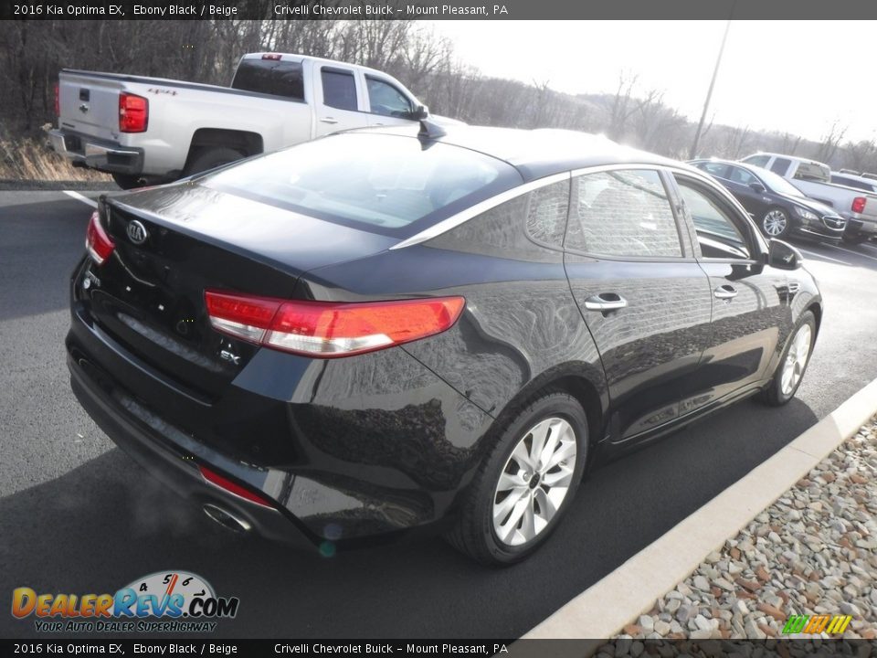 2016 Kia Optima EX Ebony Black / Beige Photo #7