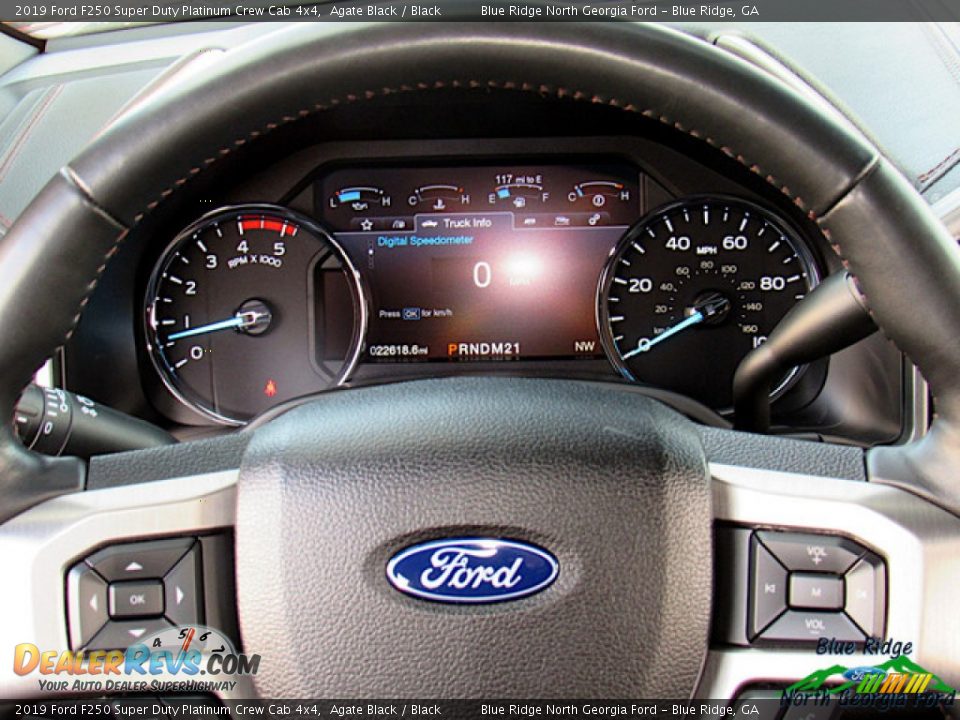 2019 Ford F250 Super Duty Platinum Crew Cab 4x4 Agate Black / Black Photo #17