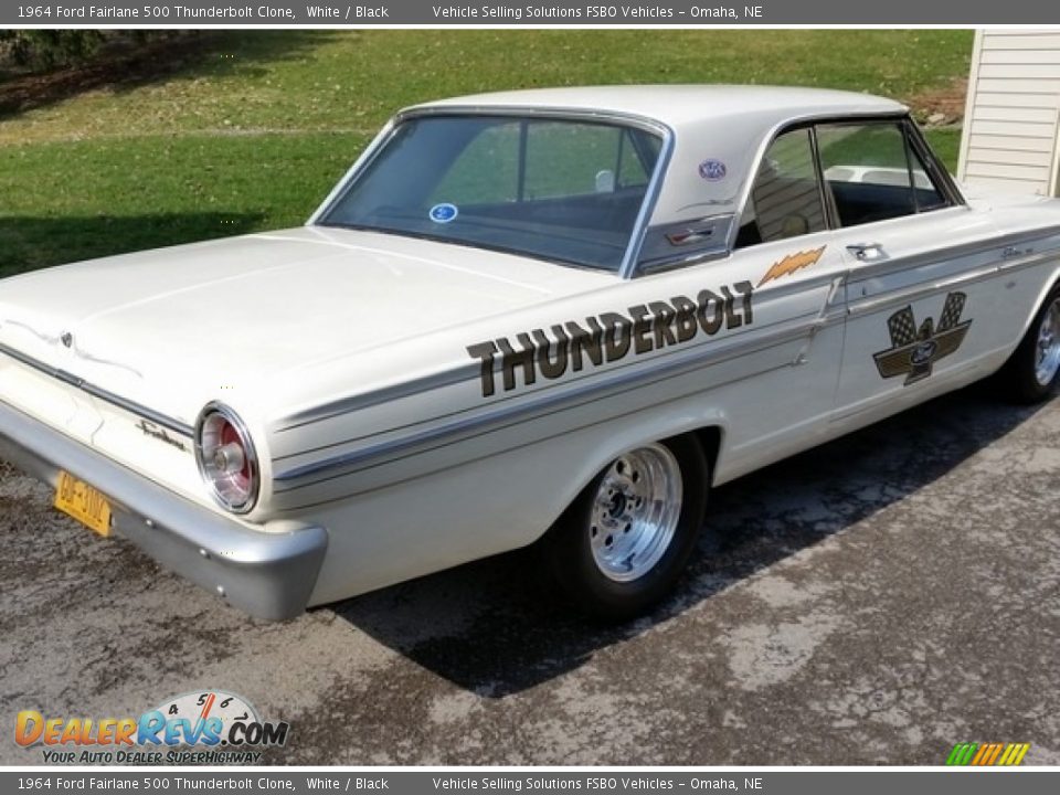 1964 Ford Fairlane 500 Thunderbolt Clone White / Black Photo #7