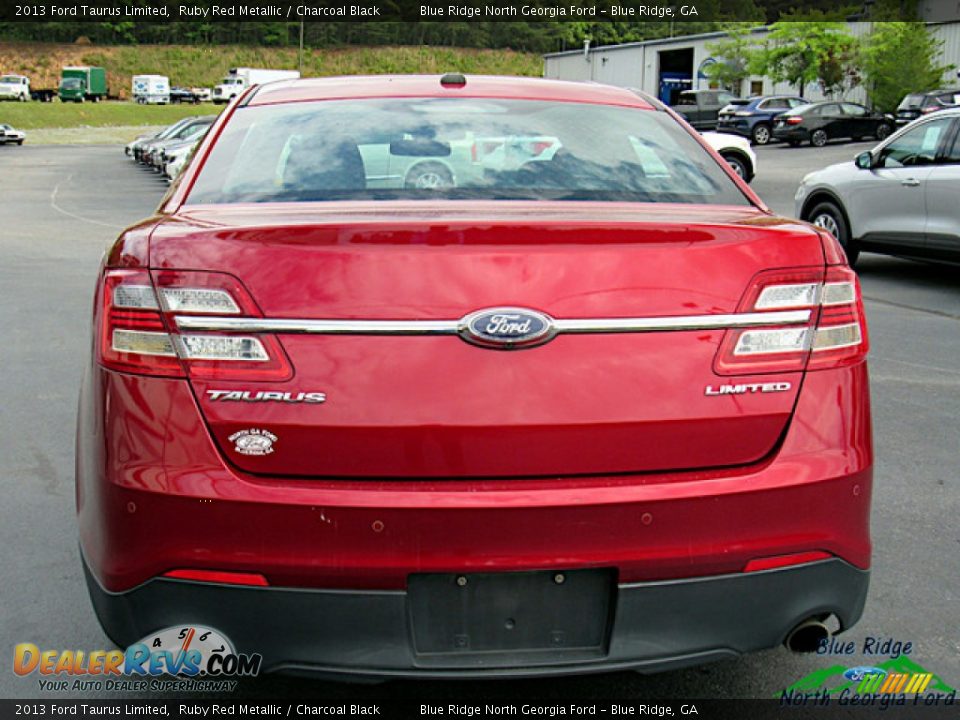 2013 Ford Taurus Limited Ruby Red Metallic / Charcoal Black Photo #4