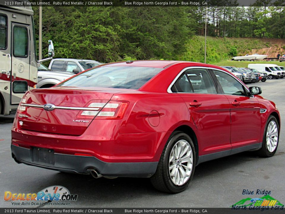 2013 Ford Taurus Limited Ruby Red Metallic / Charcoal Black Photo #5