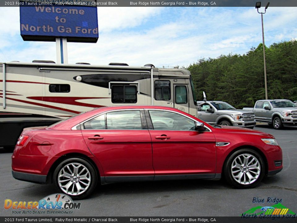 2013 Ford Taurus Limited Ruby Red Metallic / Charcoal Black Photo #6