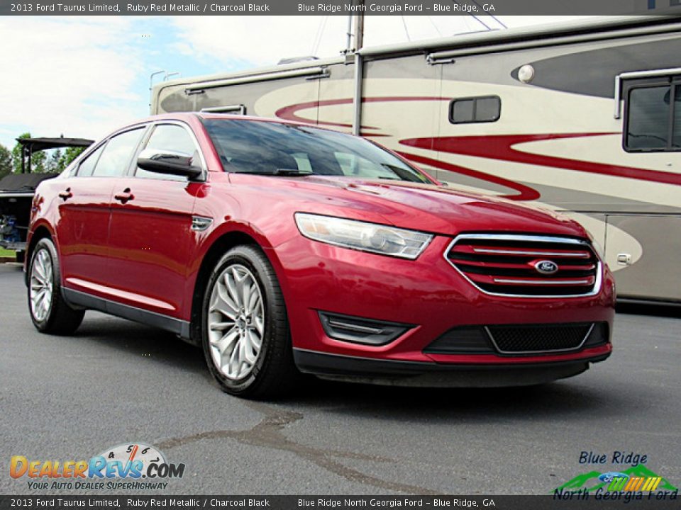2013 Ford Taurus Limited Ruby Red Metallic / Charcoal Black Photo #7