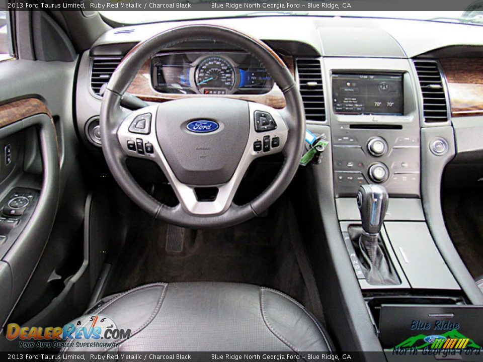 2013 Ford Taurus Limited Ruby Red Metallic / Charcoal Black Photo #14