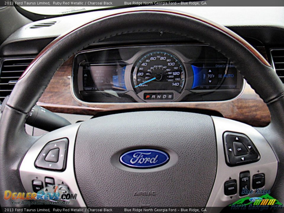 2013 Ford Taurus Limited Ruby Red Metallic / Charcoal Black Photo #17