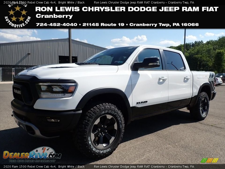 2020 Ram 1500 Rebel Crew Cab 4x4 Bright White / Black Photo #1