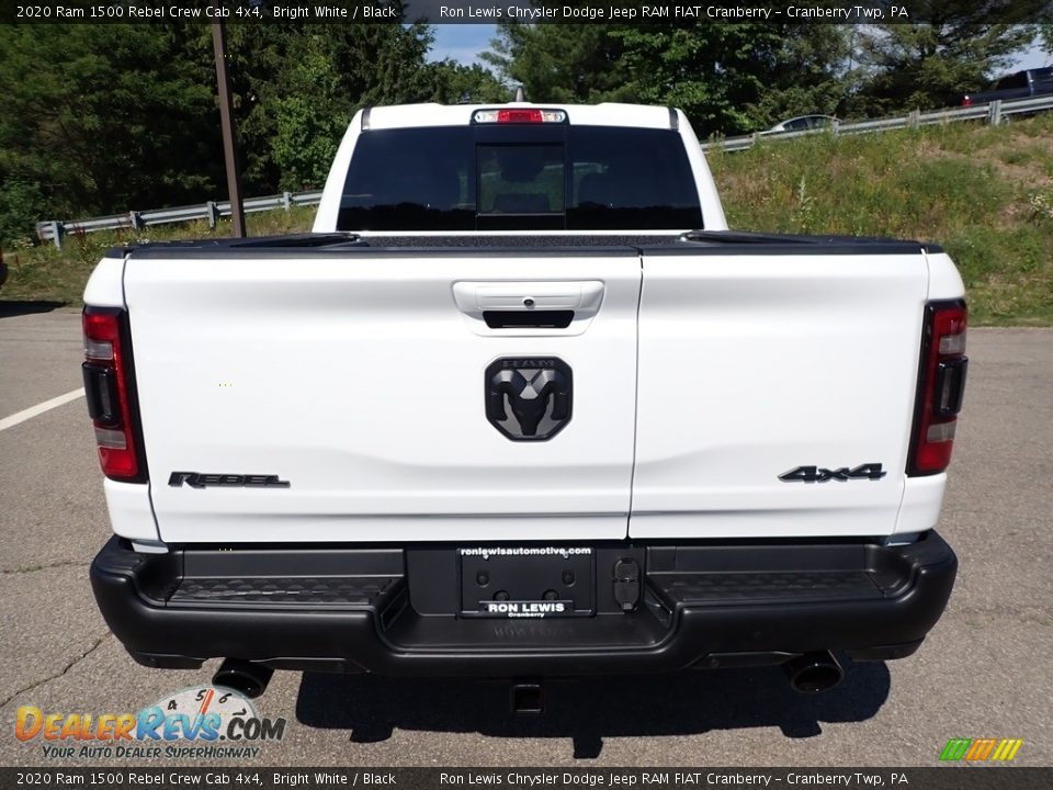 2020 Ram 1500 Rebel Crew Cab 4x4 Bright White / Black Photo #6