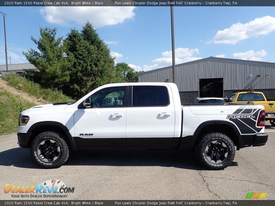 2020 Ram 1500 Rebel Crew Cab 4x4 Bright White / Black Photo #8