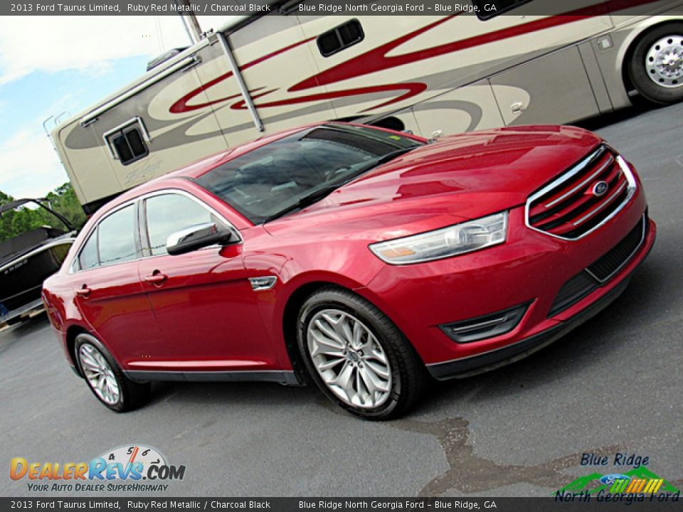 2013 Ford Taurus Limited Ruby Red Metallic / Charcoal Black Photo #28