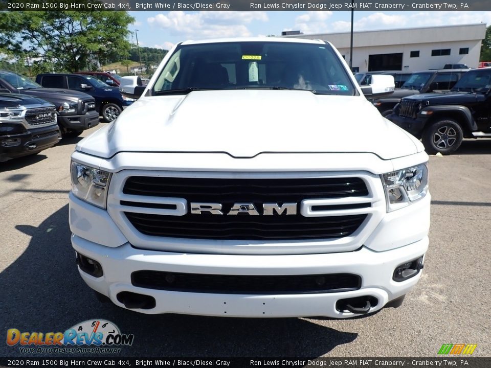 2020 Ram 1500 Big Horn Crew Cab 4x4 Bright White / Black/Diesel Gray Photo #2