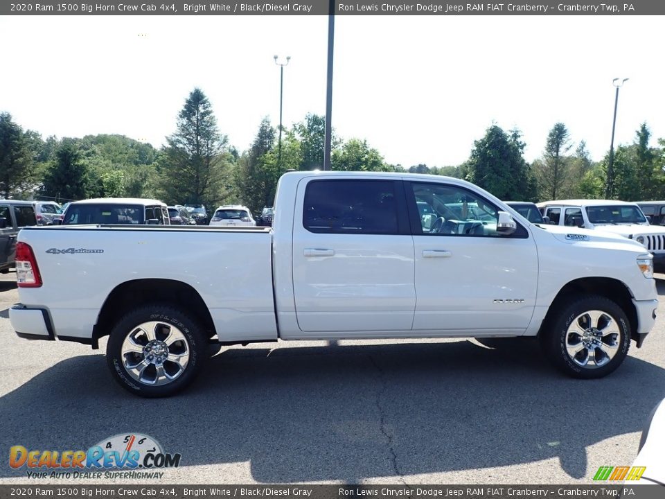 2020 Ram 1500 Big Horn Crew Cab 4x4 Bright White / Black/Diesel Gray Photo #4