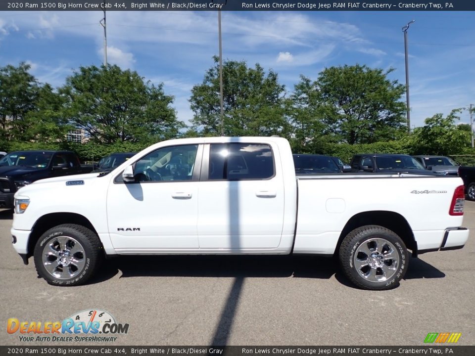 2020 Ram 1500 Big Horn Crew Cab 4x4 Bright White / Black/Diesel Gray Photo #8