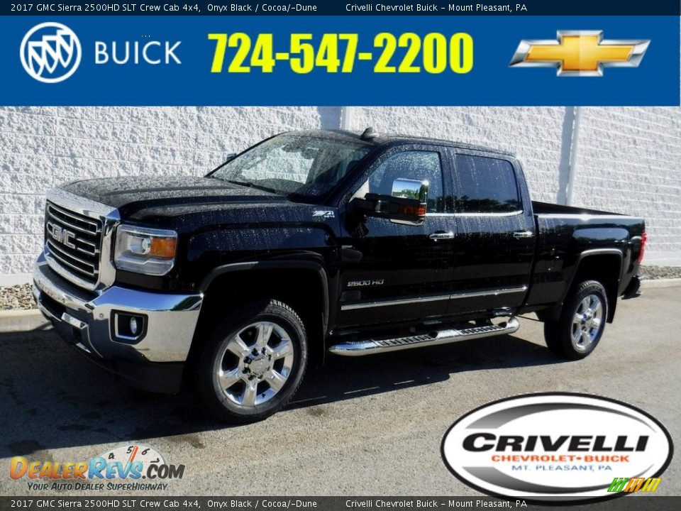 2017 GMC Sierra 2500HD SLT Crew Cab 4x4 Onyx Black / Cocoa/­Dune Photo #1