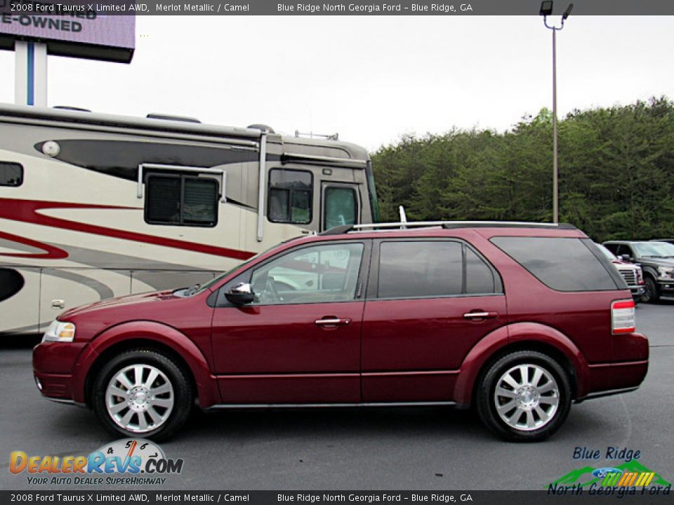 2008 Ford Taurus X Limited AWD Merlot Metallic / Camel Photo #2
