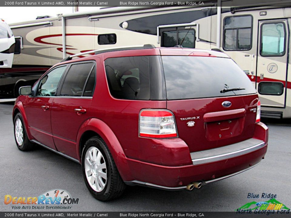 2008 Ford Taurus X Limited AWD Merlot Metallic / Camel Photo #3