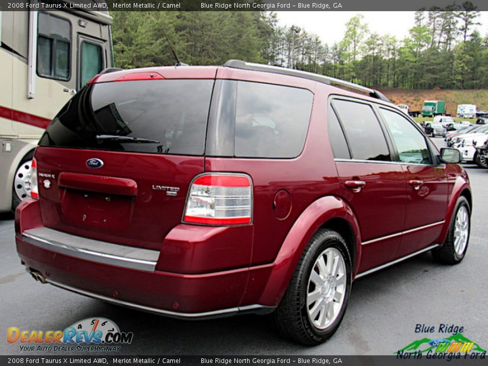 2008 Ford Taurus X Limited AWD Merlot Metallic / Camel Photo #5