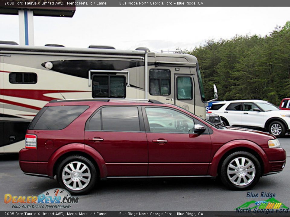 2008 Ford Taurus X Limited AWD Merlot Metallic / Camel Photo #6