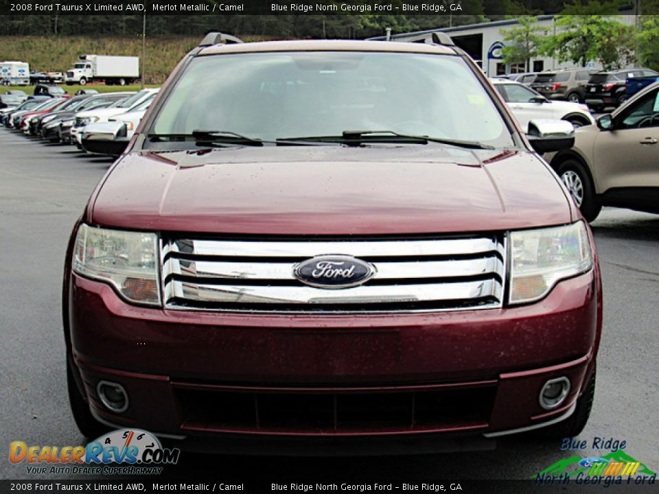 2008 Ford Taurus X Limited AWD Merlot Metallic / Camel Photo #8