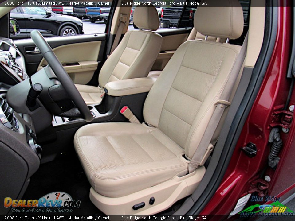 2008 Ford Taurus X Limited AWD Merlot Metallic / Camel Photo #10