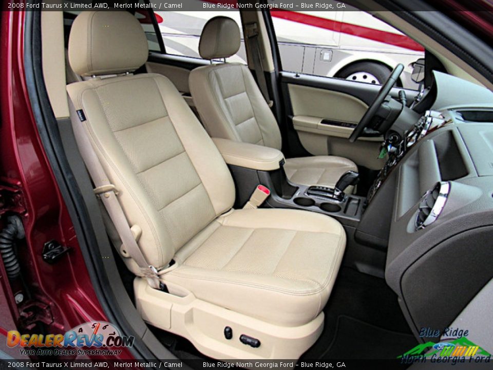 2008 Ford Taurus X Limited AWD Merlot Metallic / Camel Photo #11