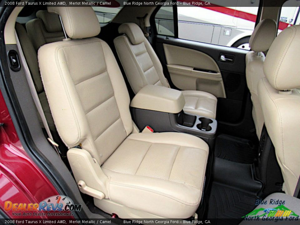 2008 Ford Taurus X Limited AWD Merlot Metallic / Camel Photo #12