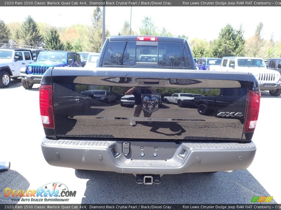 2020 Ram 1500 Classic Warlock Quad Cab 4x4 Diamond Black Crystal Pearl / Black/Diesel Gray Photo #4