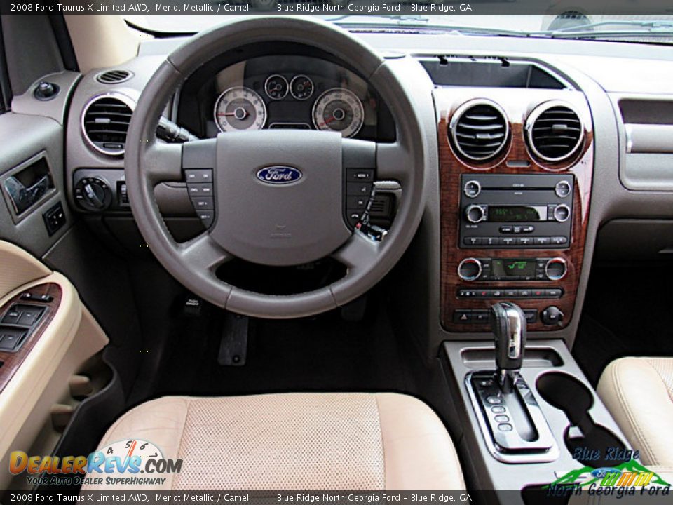 2008 Ford Taurus X Limited AWD Merlot Metallic / Camel Photo #15