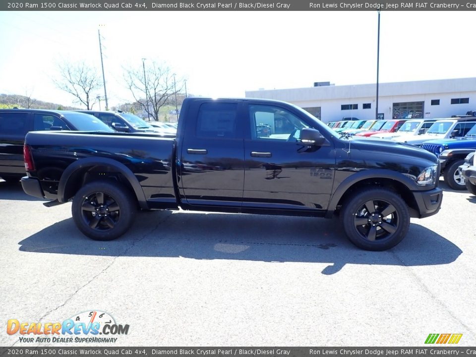 2020 Ram 1500 Classic Warlock Quad Cab 4x4 Diamond Black Crystal Pearl / Black/Diesel Gray Photo #6