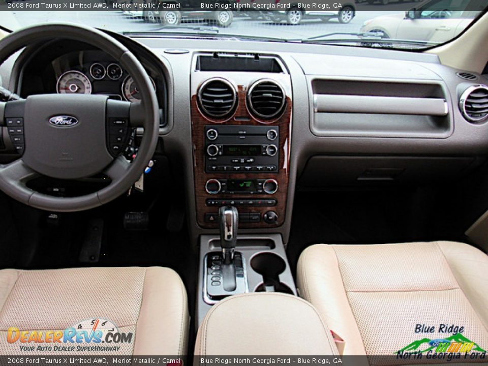2008 Ford Taurus X Limited AWD Merlot Metallic / Camel Photo #16