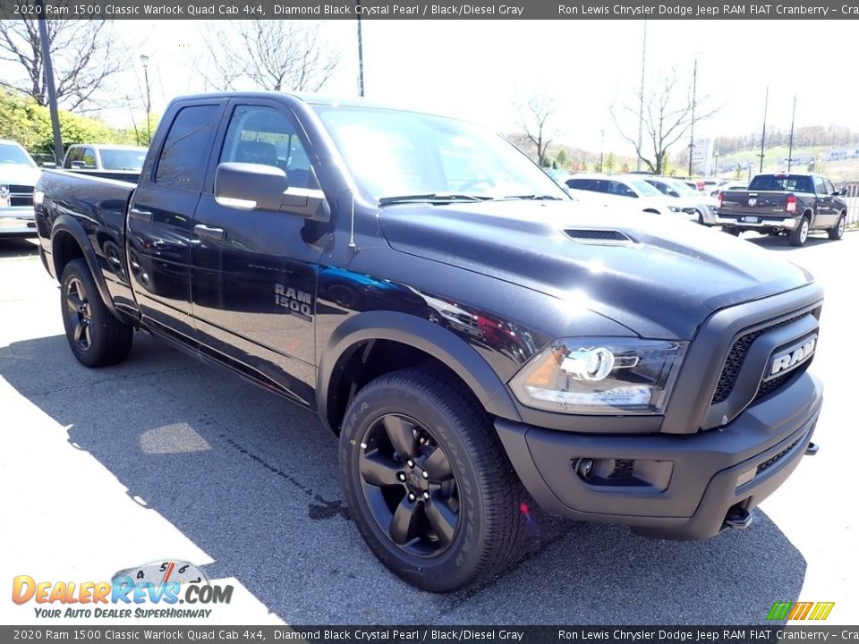 2020 Ram 1500 Classic Warlock Quad Cab 4x4 Diamond Black Crystal Pearl / Black/Diesel Gray Photo #7