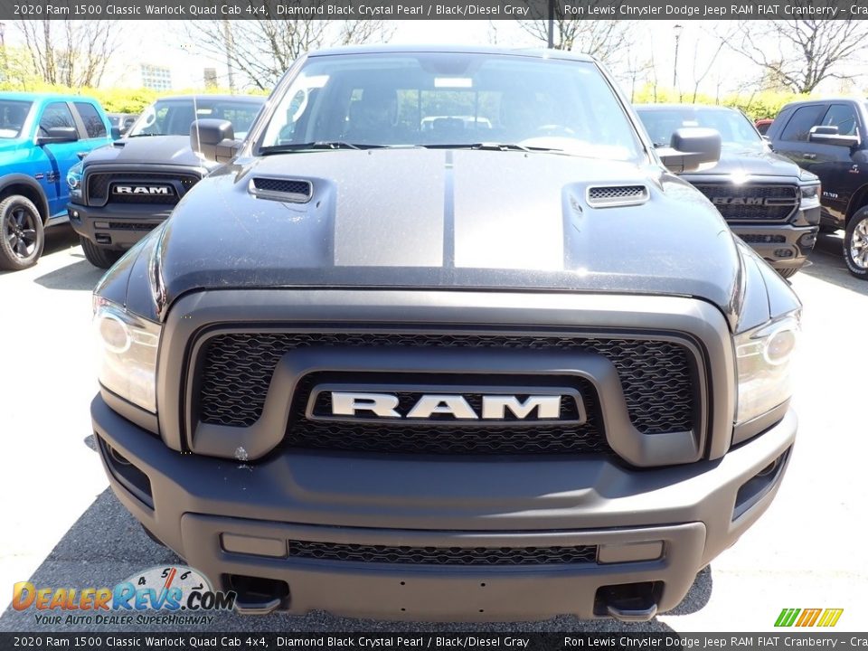 2020 Ram 1500 Classic Warlock Quad Cab 4x4 Diamond Black Crystal Pearl / Black/Diesel Gray Photo #8