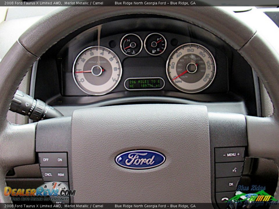 2008 Ford Taurus X Limited AWD Merlot Metallic / Camel Photo #18