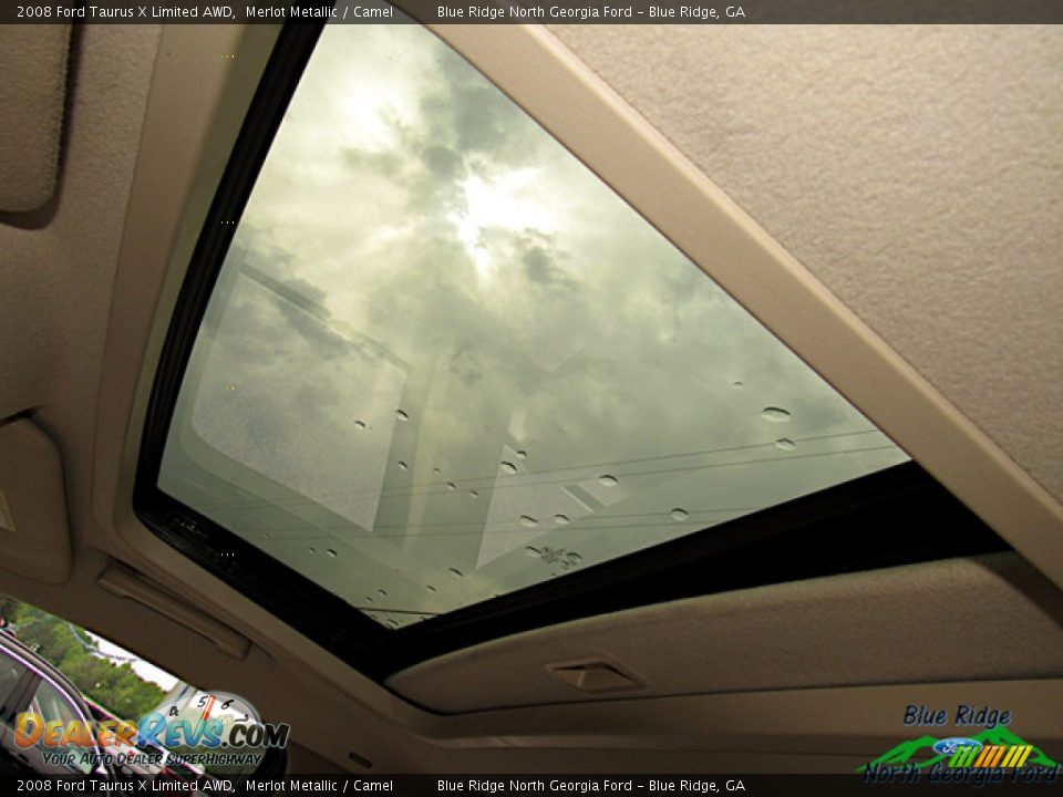 2008 Ford Taurus X Limited AWD Merlot Metallic / Camel Photo #23